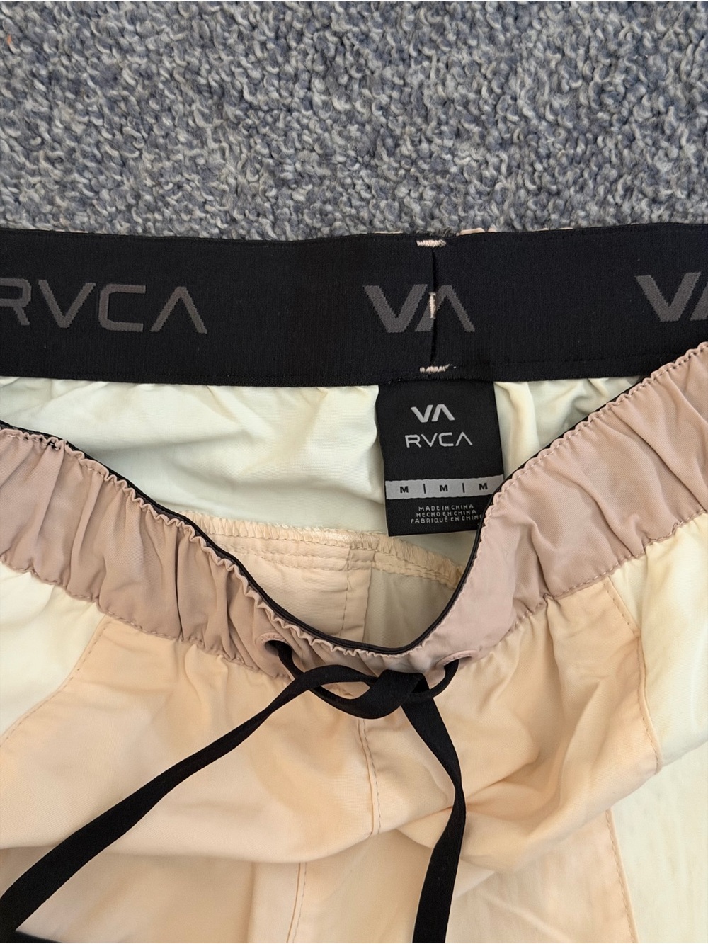 RVCA Women’s Two-Tone Beige Jogger Pants - Picture 4 of 4